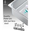 Acekool 6-Pack Full Size Steam Table Pans, 2.5" Deep Commercial Stainless Steel Hotel Pans with Handles, Anti-Jam Design - 4 of 4
