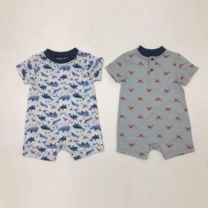 Kyle & Deena Baby Boy Baby Short Sleeve Romper 2 PC Set - 1 of 2