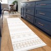Washable Boho Geometric Rug Non Slip Low Pile Rug Soft Throw Floor Cover Foldable Indoor Carpet for Living Room Bedroom Playroom Nursery - 3 of 4