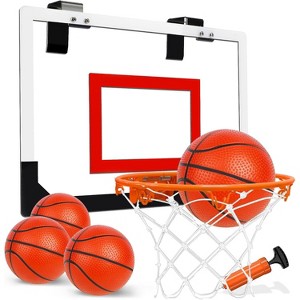 Office Basketball Hoop Over Door Mini Goal with 4 Balls for Teens Adults and Kids - 1 of 4