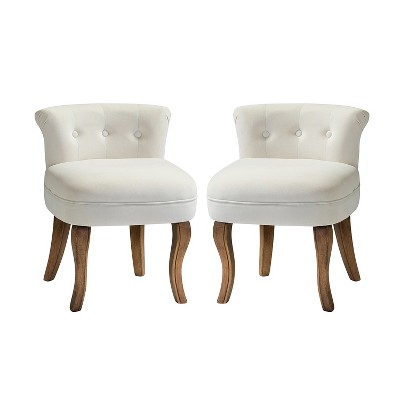 Serena Vanity Stool Set of 2 With Tufted Backrest | HULALA HOME