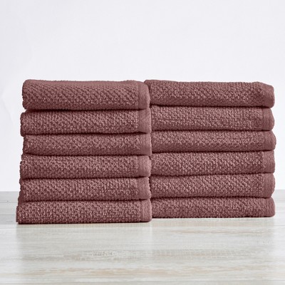 100% Cotton Solid Color Quick Dry Bath Towel Set (6 Piece Set, Desert Rose)  - Great Bay Home in 2023