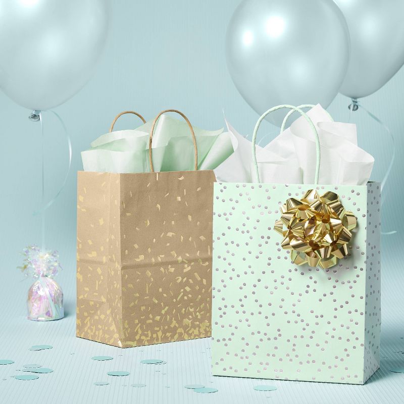 Silver Dots Mint Small Gift Bag - Spritz&#8482;, 2 of 4