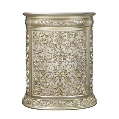 Sorina 47" Antique Gold Finish Glam Chest with Felt Lined Drawer