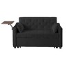 CAVINAS Modern Upholstered Convertible Sofa with a Movable Tabletop, Velvet Loveseat Sofa Bed with Adjustable Backrest, Couches for Living Room - 3 of 4