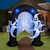 Gemmy Halloween Inflatable Ghost Archway with Flickering Black Lights and Metallic Streamers, 9 ft Tall - 2 of 4