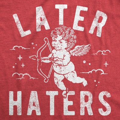 Мужские футболки Crazy Dog T-Shirts, Inc. Mens Funny T Shirts Later Haters Valentines Day Graphic Tee for Men - Crazy Dog Men's T Shirt for Valentines Gift Red L — фото 2