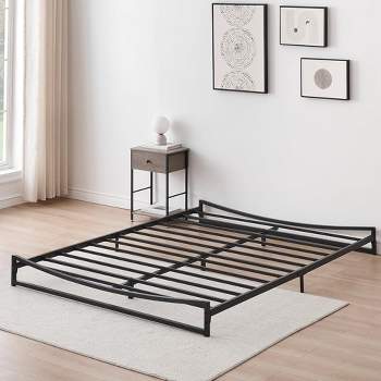 Whizmax 6 Inch Metal Platform Bed Frame Low Profile with Sturdy Steel Slats Support, Mattress Foundation, No Box Spring Needed, Black