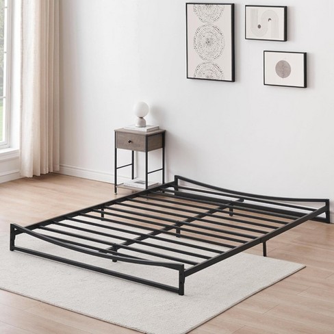 Low profile metal clearance platform bed frame