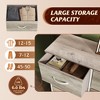 Tall 8-Drawer Fabric Dresser, Storage Tower with Fabric Bins, Double Chest of Drawers Organizer, - 4 of 4