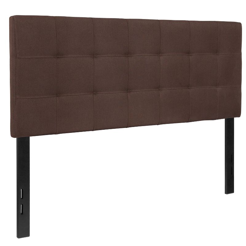 Flash Furniture Bedford Tufted Upholstered Full Size Headboard in Dark Brown Fabric, 4 of 6