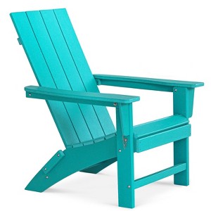 GARPROVM Upgraded Folding HDPE Adirondack Chair Weather-Resistant Outdoor Patio Chair - 1 of 4