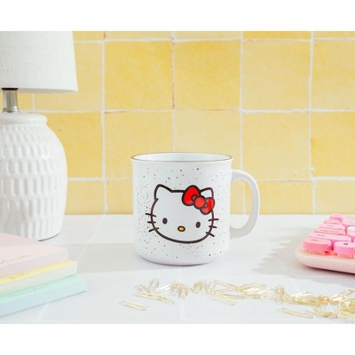 Hello Kitty Speckled Ceramic Camper Mug, 20 Ounces