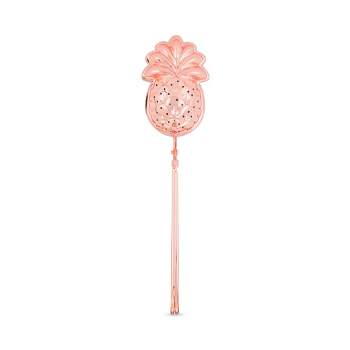 Pinky Up Pineapple Shaped Tea Ball, Reusable Loose Leaf Tea Infuser, Brew Tea with ease, Stainless Steel, Rose Gold