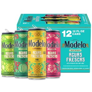 Modelo Spiked Aguas Frescas Variety Pack Flavored Malt Beverage - 12pk/12 fl oz Cans - 1 of 4