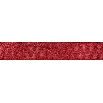 Northlight Red Glittered Christmas Wired Craft Ribbon 2.5" x 10 Yards