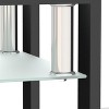 Modern Coffee Table, Tempered Glass Center Tea Table, 2-Tier Coffee Table with Storage Shelf, Square Table for Living Room Home Office Small Space - 2 of 4