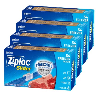 Ziploc Slider Freezer Quart Bags - 136ct