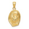 Black Bow Jewelry 14k Yellow Gold Baseball Glove and Ball Pendant - 3 of 4