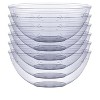 Crown Display 4 Pack Clear Disposable Round Salad Bowls Serving Bowl with Leaf indentation - 4 of 4