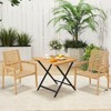 Tangkula 28" Patio Folding Table w/ Slatted Tabletop Portable Bistro Dining Table - 3 of 4