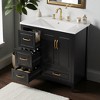 Mshliw 36" Freestanding Bathroom Vanity with Sink, 2 Soft-Closing Doors & 4 Drawers, Resin Top, Gold Metal Handles, MDF Cabinet - 2 of 4