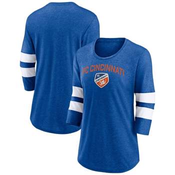 MLS FC Cincinnati Women's 3/4 Sleeve Triblend Goal Oriented T-Shirt