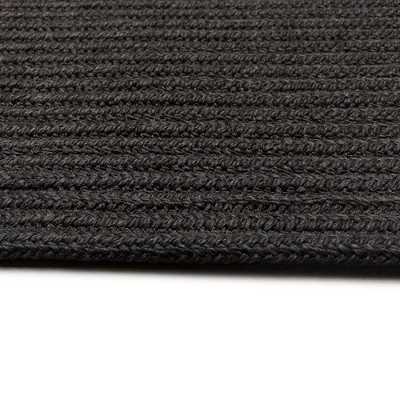 Charcoal Braided 5' x 7' Handmade Synthetic Reversible Rug