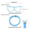 Unique Bargains Reusable Plastic Creative Eyeglasses Straws for Fun Parties 8 Pcs - 2 of 4
