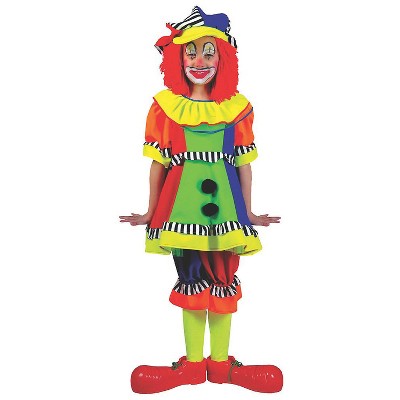 Halloween Express Girls' Spanky Stripes Clown Dress Costume