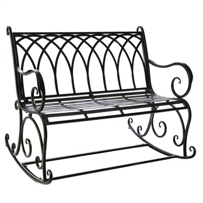 Cape Craftsmen Black Rocking Garden Bench