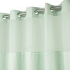 No Hook Shower Curtain with Snap in Liner, Heavyweight Waffle Fabric Bath Curtain, Hotel Grade - 2 of 4