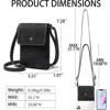 FATMOON Women's PU Leather Mini Vertical Crossbody Bag with Phone Pocket, Coin Purse, and Key Holder - Retro Soft and Lightweight Bag - 3 of 4