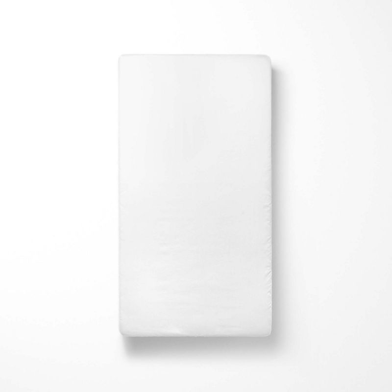 White Sateen Crib Fitted Sheet - Levtex Home, 3 of 5