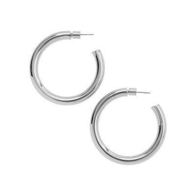 Tessa Silvertone Hoop Earrings by Tomorrow Studi