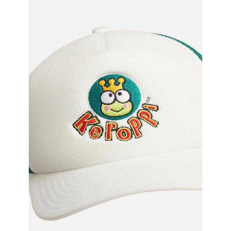 Keroppi King Keroppi Character Circle White & Green Trucker Hat, 3 of 5