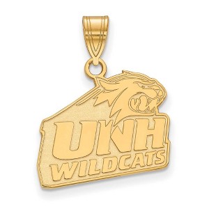 Black Bow Jewelry 10k Yellow Gold New Hampshire Wildcats NCAA Medium Pendant - 1 of 3