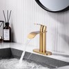 WOWOW Single Handle Waterfall Bathroom Faucet with Deckplate - 2 of 4