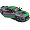 2020 Ford Shelby Mustang GT500 Carbonized Gray Metallic with Neon Green Stripes 1/18 Die Cast Model Car by Solido - 2 of 4