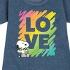 Peanuts Rainbow Love Scribble  - Heather Navy - Small - 2 of 4