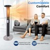 SereneLife 1500W Infrared Patio Heater, Electric, Indoor/Outdoor, Portable Tower, Remote Control, Black (SLOHT44) - 2 of 4