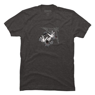 Men's Design By Humans Halloween theme T-shirt.Spider web By bambino T-Shirt