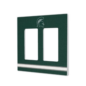 NCAA Big Ten Universities Stripe Hidden-Screw Light Switch Plate for Double Rocker - 1 of 4