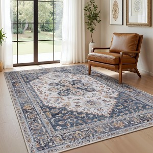 Abynow Medallion Distressed Persian Indoor Area Rug - 1 of 4