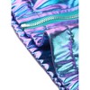 Allegra K Women's Casual Holographic Hooded Long Sleeve Zipper Metallic Jacket - 4 of 4