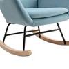 NicBex Teddy Fabric Glider Rocking Chair,Upholstered Nursery Rocking Chairs with High Backrest and Armrests,Nursing Chair for Bedroom - 4 of 4