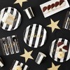 Juvale 144 Piece Black and White Party Supplies - Serves 24 Striped Plates, Napkins, Cups and Cutlery for Birthday, Graduation - 3 of 4
