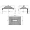 VisioGear 12'x18' Hardtop Gazebo with Double Roof, Gazebo Pavilion for Patio and Backyard, Yellow, 166.56"*142.92"*120.98" - 2 of 4