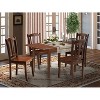 5-Piece Mahogany Finish Solid Wood Top - Dining Room Set  - Seats-4 - 2 of 4