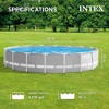 Intex 20ft x 52in Outdoor Prism Frame Above Ground Swimming Pool Set with Cartridge Filter Pump, 2 Lounger Float Chairs and Inflatable Cooler with Lid - 2 of 4